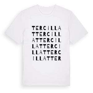 Tercillat ordlek t-shirt – ekologisk bomull t-shirt från Pinshirt