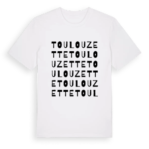 Toulouzette ordlek t-shirt – ekologisk bomull t-shirt från Pinshirt