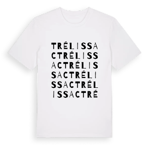 Trélissac ordlek t-shirt – ekologisk bomull t-shirt från Pinshirt