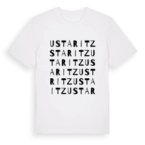 Ustaritz ordlek t-shirt – ekologisk bomull t-shirt från Pinshirt