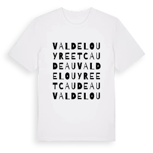 Val de Louyre et Caudeau ordlek t-shirt – ekologisk bomull t-shirt från Pinshirt