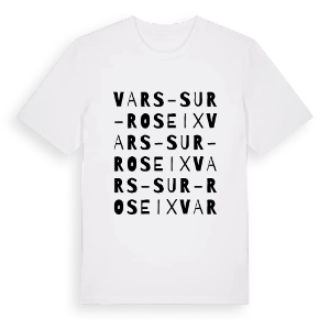 Vars-sur-Roseix ordlek t-shirt – ekologisk bomull t-shirt från Pinshirt