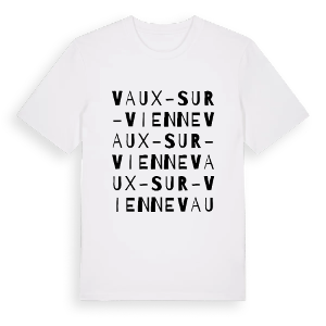 Vaux-sur-Vienne ordlek t-shirt – ekologisk bomull t-shirt från Pinshirt
