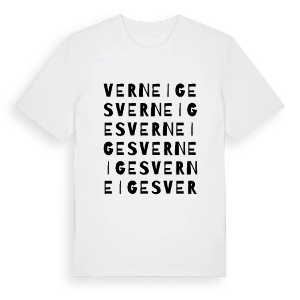 Verneiges ordlek t-shirt – ekologisk bomull t-shirt från Pinshirt