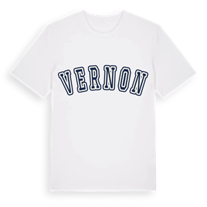 Vernon college t-shirt – ekologisk bomull t-shirt från Pinshirt