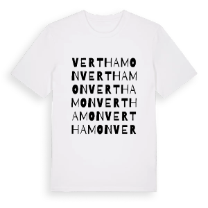 Verthamon ordlek t-shirt – ekologisk bomull t-shirt från Pinshirt