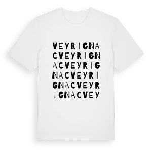 Veyrignac ordlek t-shirt – ekologisk bomull t-shirt från Pinshirt