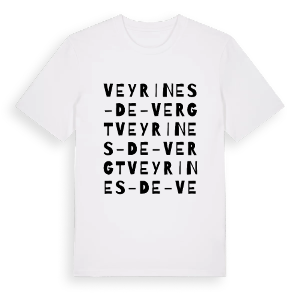Veyrines-de-Vergt ordlek t-shirt – ekologisk bomull t-shirt från Pinshirt