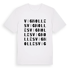Vignolles ordlek t-shirt – ekologisk bomull t-shirt från Pinshirt