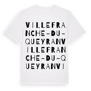 Villefranche-du-Queyran ordlek t-shirt – ekologisk bomull t-shirt från Pinshirt