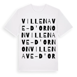 Villenave-d'Ornon ordlek t-shirt – ekologisk bomull t-shirt från Pinshirt