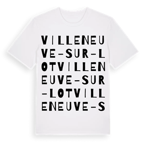Villeneuve-sur-Lot ordlek t-shirt – ekologisk bomull t-shirt från Pinshirt