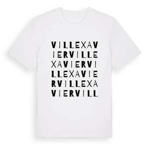 Villexavier ordlek t-shirt – ekologisk bomull t-shirt från Pinshirt