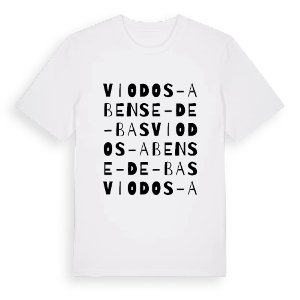 Viodos-Abense-de-Bas ordlek t-shirt – ekologisk bomull t-shirt från Pinshirt