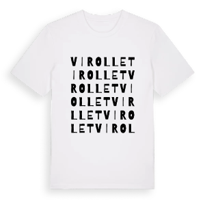 Virollet ordlek t-shirt – ekologisk bomull t-shirt från Pinshirt
