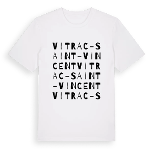 Vitrac-Saint-Vincent ordlek t-shirt – ekologisk bomull t-shirt från Pinshirt