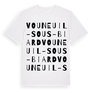 Vouneuil-sous-Biard ordlek t-shirt – ekologisk bomull t-shirt från Pinshirt