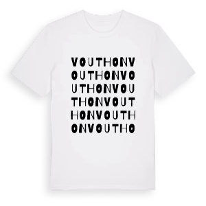 Vouthon ordlek t-shirt – ekologisk bomull t-shirt från Pinshirt