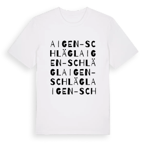 Aigen-Schlägl ordlek t-shirt – ekologisk bomull t-shirt från Pinshirt