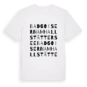 Bad Goisern am Hallstättersee ordlek t-shirt – ekologisk bomull t-shirt från Pinshirt