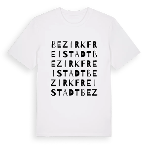 Bezirk Freistadt ordlek t-shirt – ekologisk bomull t-shirt från Pinshirt