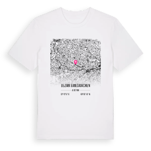 Bezirk Grieskirchen karta t-shirt – ekologisk bomull t-shirt från Pinshirt