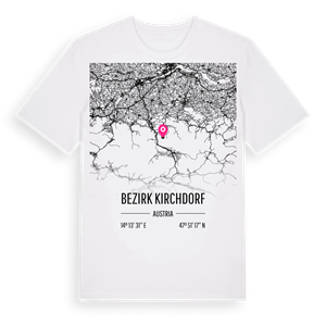Bezirk Kirchdorf karta t-shirt – ekologisk bomull t-shirt från Pinshirt