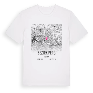 Bezirk Perg karta t-shirt – ekologisk bomull t-shirt från Pinshirt