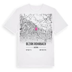 Bezirk Rohrbach karta t-shirt – ekologisk bomull t-shirt från Pinshirt