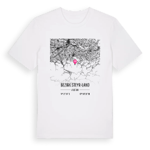 Bezirk Steyr-Land karta t-shirt – ekologisk bomull t-shirt från Pinshirt