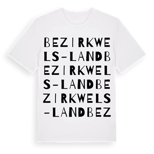 Bezirk Wels-Land ordlek t-shirt – ekologisk bomull t-shirt från Pinshirt