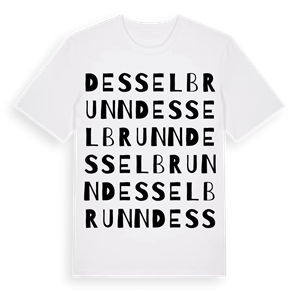Desselbrunn ordlek t-shirt – ekologisk bomull t-shirt från Pinshirt