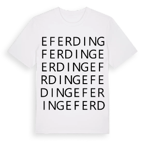 Eferding ordlek t-shirt – ekologisk bomull t-shirt från Pinshirt
