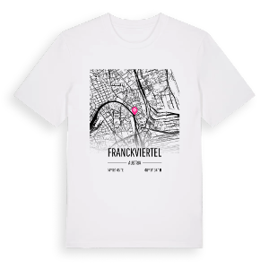 Franckviertel karta t-shirt – ekologisk bomull t-shirt från Pinshirt