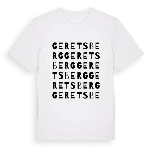 Geretsberg ordlek t-shirt – ekologisk bomull t-shirt från Pinshirt