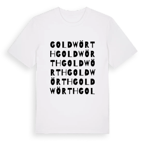 Goldwörth ordlek t-shirt – ekologisk bomull t-shirt från Pinshirt
