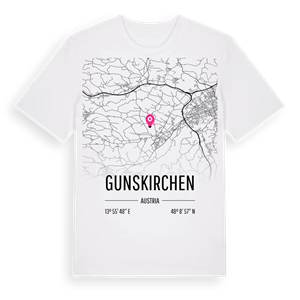 Gunskirchen karta t-shirt – ekologisk bomull t-shirt från Pinshirt