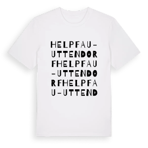 Helpfau-Uttendorf ordlek t-shirt – ekologisk bomull t-shirt från Pinshirt