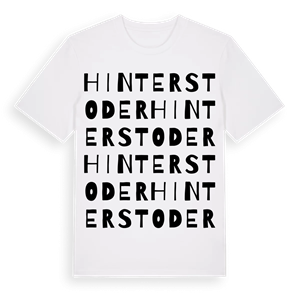 Hinterstoder ordlek t-shirt – ekologisk bomull t-shirt från Pinshirt