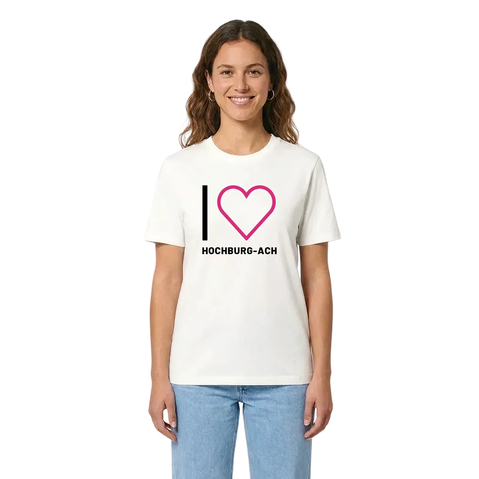 Jag älskar Hochburg-Ach t-shirt stort tryck – White, i miljö