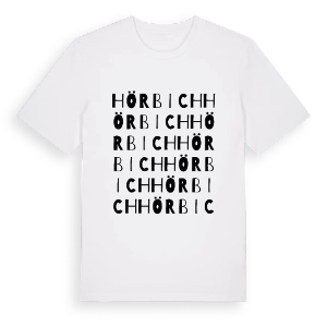 Hörbich ordlek t-shirt – ekologisk bomull t-shirt från Pinshirt