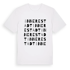 Innere Stadt ordlek t-shirt – ekologisk bomull t-shirt från Pinshirt