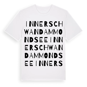 Innerschwand am Mondsee ordlek t-shirt – ekologisk bomull t-shirt från Pinshirt
