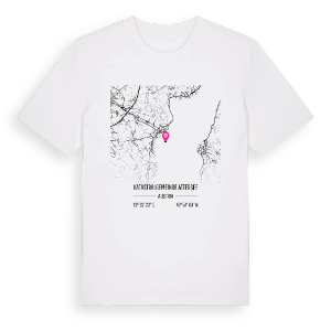 Katastralgemeinde Attersee karta t-shirt – ekologisk bomull t-shirt från Pinshirt