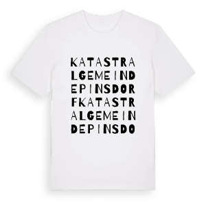Katastralgemeinde Pinsdorf ordlek t-shirt – ekologisk bomull t-shirt från Pinshirt