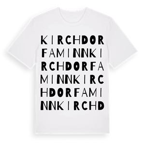Kirchdorf am Inn ordlek t-shirt – ekologisk bomull t-shirt från Pinshirt