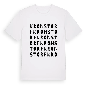 Kronstorf ordlek t-shirt – ekologisk bomull t-shirt från Pinshirt