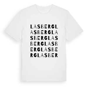 Lasberg ordlek t-shirt – ekologisk bomull t-shirt från Pinshirt