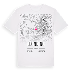 Leonding karta t-shirt – ekologisk bomull t-shirt från Pinshirt