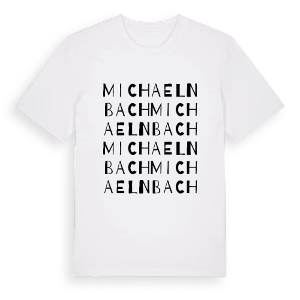 Michaelnbach ordlek t-shirt – ekologisk bomull t-shirt från Pinshirt